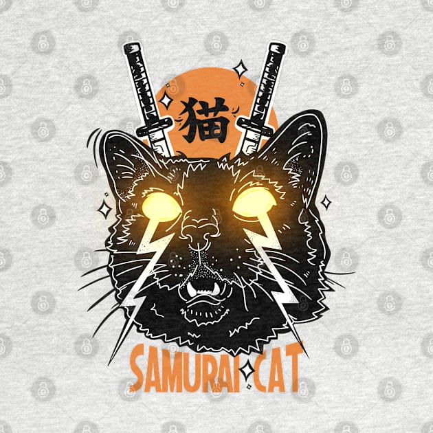 Samurai Cat by Artthree Studio